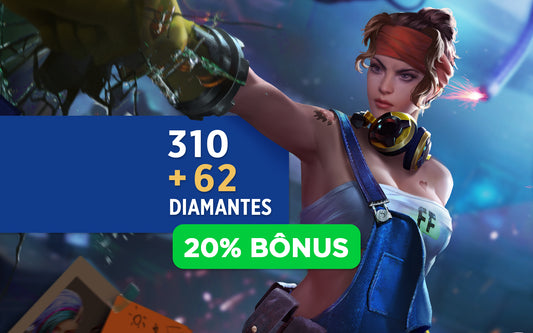 R$ 13,99 - Giftcard para Free Fire - 310 Diamantes + 20% de Bônus